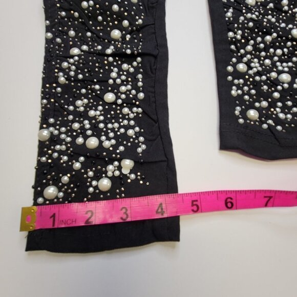 Sequin Black Pants Glitter Pants Jeggings Party Pants - Picture 11 of 12